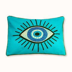 Bild von Kissen Turquoise Evil Eye mit Füllung - by vivi.