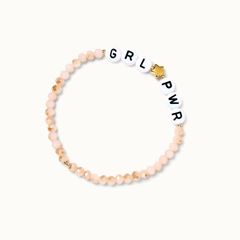 Bild von Wunscharmband Beige GRL*PWR - by vivi.