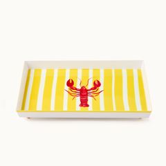 Bild von Deko Tablett Yellow Lobster - by vivi.