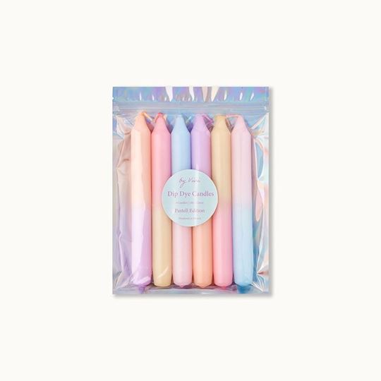 Bild von Dip Dye Kerzen Set: Pastell Edition - by vivi.