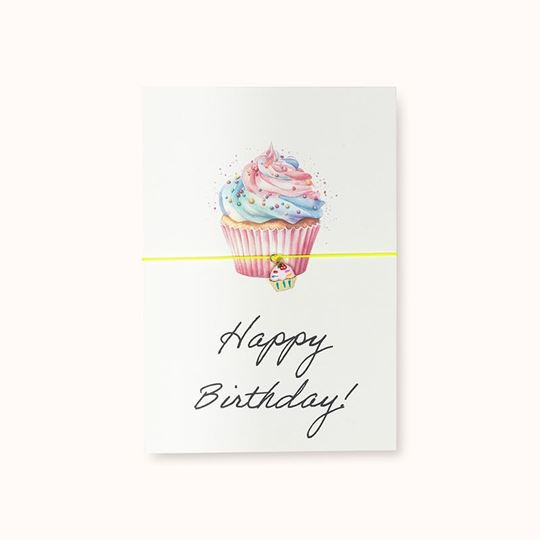 Bild von Pin-Karte: Happy Birthday Cupcake  - by vivi.