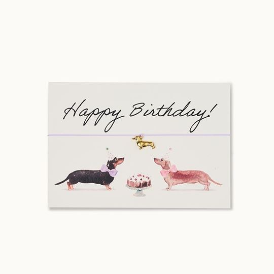 Bild von Pin-Karte: Happy Birthday Dackel Kuchen  - by vivi.
