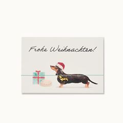 Bild von Pin-Karte: Merry Christmas Dackel  - by vivi.