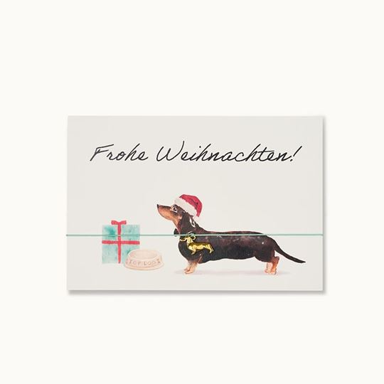 Bild von Pin-Karte: Merry Christmas Dackel  - by vivi.