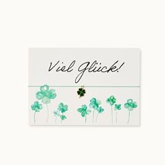 Bild von Pin-Karte: Viel Glück! Kleeblatt - by vivi.