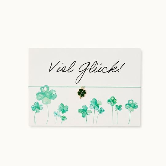 Bild von Pin-Karte: Viel Glück! Kleeblatt - by vivi.