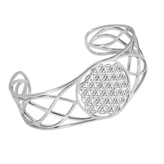 Picture of Armreif ARMREIF - BLUME DES LEBENS - VERSILBERT