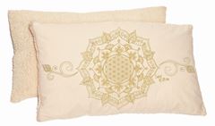 Immagine di Kissen 40x60cm Blume des Lebens neues Design, Natur/gold
