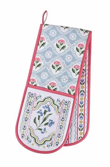 Image sur Boho Floral Double Oven Glove - Ulster Weavers