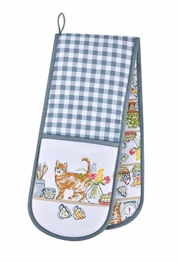 Picture of Pantry Cats Double Oven Glove - Ulster Weavers