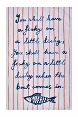 Immagine di Catch of the Day Stripe Tea Towel - Ulster Weavers