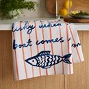 Immagine di Catch of the Day Stripe Tea Towel - Ulster Weavers