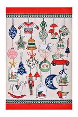 Immagine di Christmas Ornaments Cotton Tea Towel - Ulster Weavers