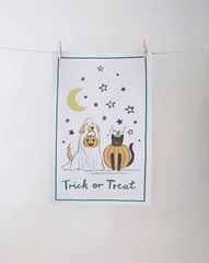 Picture of Trick or Treat Cotton Tea Towel - UK  - Ulster Weavers