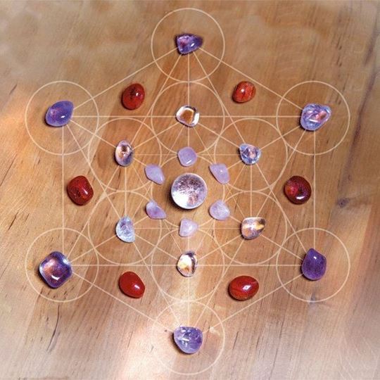 Image sur Crystal Grid Steineset - Vision & Manifestation