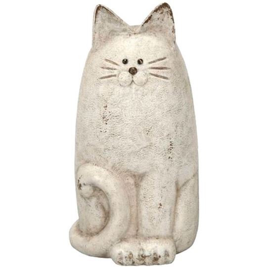 Bild von Weisse Katzenfigur Luna, Polyresin, H 19,5 cm