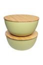Picture of Schüssel mit Bambusdeckel PLAIN 18,5 cm lime