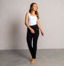 Picture of Yogahose lang mit Umschlagbund in schwarz von The Spirit of OM