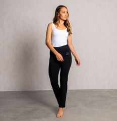 Image de Yogahose lang mit Umschlagbund in schwarz von The Spirit of OM