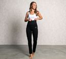 Picture of Yogahose lang mit Umschlagbund in schwarz von The Spirit of OM