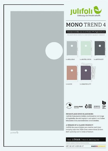 Bild von SERIE Mono Trend 4 (1 x 5 Farben)  Trendfarben 2017