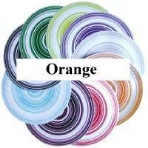 Bild von Gravitationswellen Mandala Sonne Orange 18cm Papier laminiert