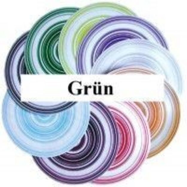 Bild von Gravitationswellen Mandala Merkur Grün 18cm Papier laminiert