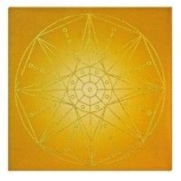 Bild von Leinwanddruck Konfuzius ocker 30x30cm