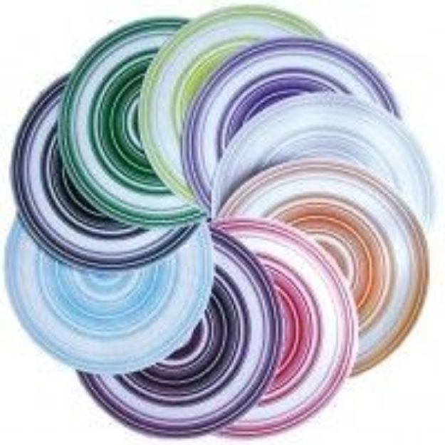 Bild von Gravitationswellen Mandala Set mit 9 Mandalas je 18cm Papier laminiert