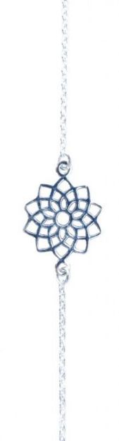 Bild von Armband Sahasrara Chakra 1,4cm Silber 925 mit 20cm Silberkette