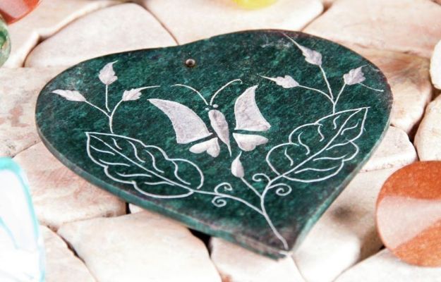Bild von Räucherstäbchenhalter - Herz-Schmetterling