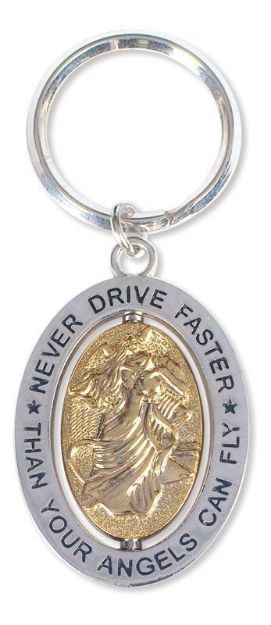 Bild von Angel Star Keyrings Never Drive Faster...