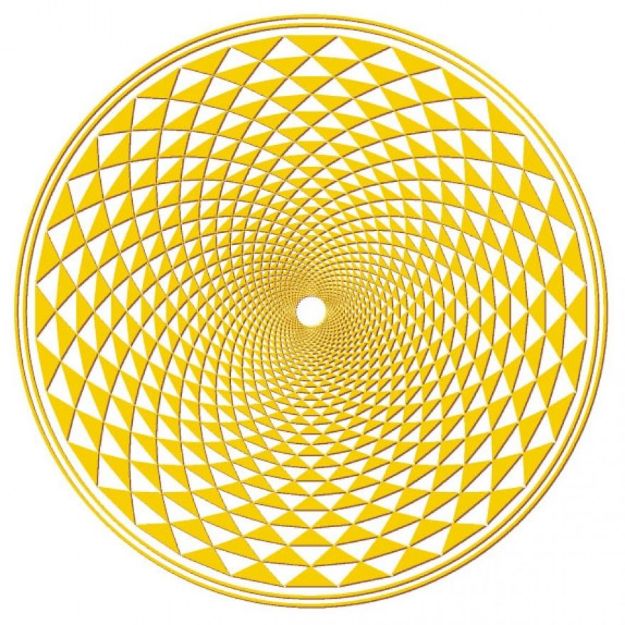 Bild von Aufkleber-Set 4 x 3 cm / 1 x 7.5 cm gold-transparent Sahasrara