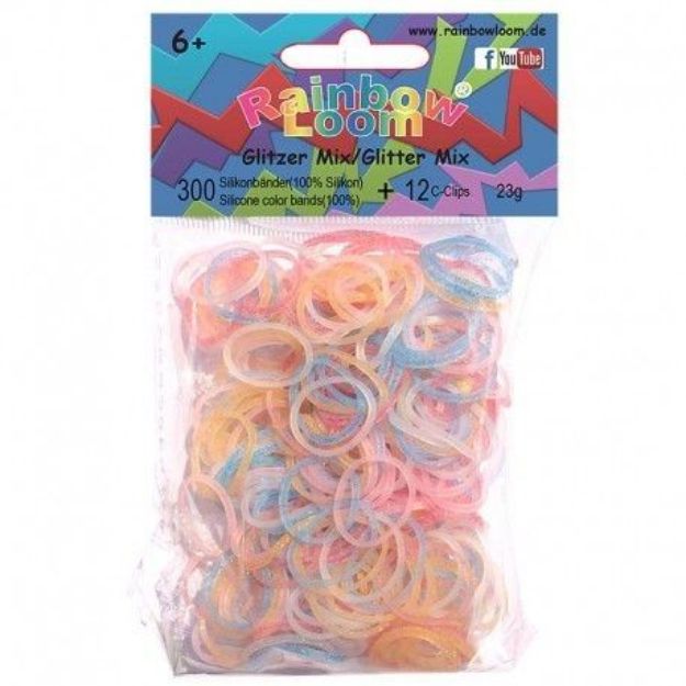 Bild von Rainbow Loom® Silikonbänder glitzer mix