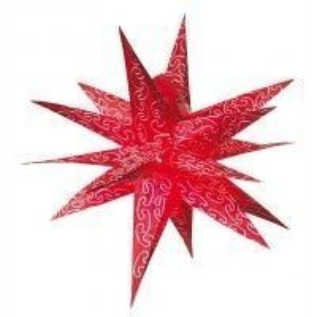 Bild von Papierstern Multipointer rot