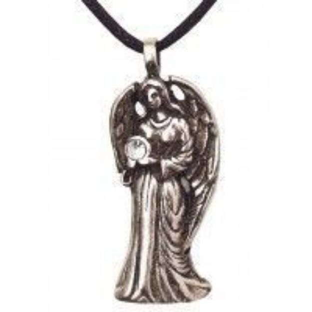 Bild von Anhänger Angel of Peace Zinn 3cm mit Baumwollband