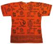 Bild von T-Shirt Hare Rama V-Schnitt Baumwolle orange