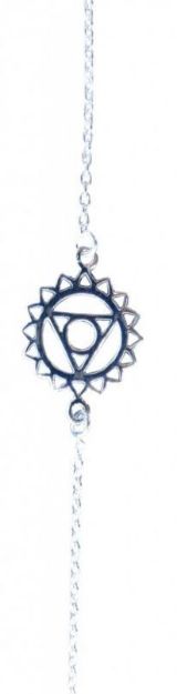 Bild von Armband Vishuddhi Chakra 1,4cm Silber 925 mit 20cm Silberkette