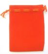 Bild von Samt Säckchen orange 6x9cm