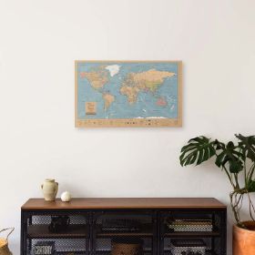 Zeige Details für Miss Wood Canva Map - World - 120 x 75 Bronze Mist Bild von Miss Wood Canva Map - World - 120 x 75 Bronze Mist