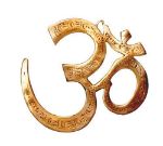 Bild von Om-Wandsymbol, Messing, 17 cm