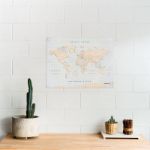 Bild von Woody Map - Watercolor - L - Vintage