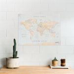 Bild von Woody Map - Watercolor - XL - Vintage