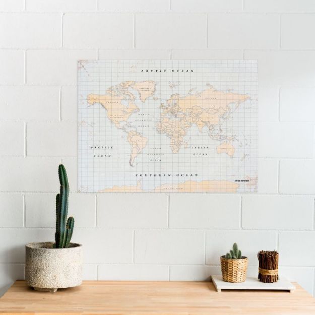 Bild von Woody Map - Watercolor - XL - Vintage