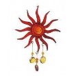 Bild von Suncatcher Sonne Fiberglas rot 15 cm