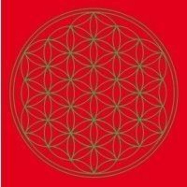 Bild von Leinwanddruck Blume des Lebens Basis-Chakra rot 20x20cm