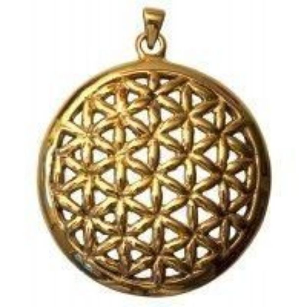 Bild von Anhänger Blume des Lebens Bronze 4,5cm