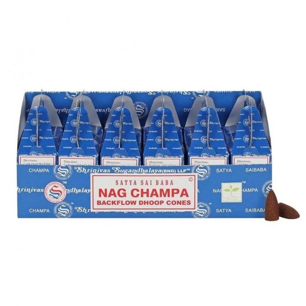 Bild von Satya Sai Baba Backflow Cones Nag Champa - Rückfluss Räucherkegel, 24 Stk