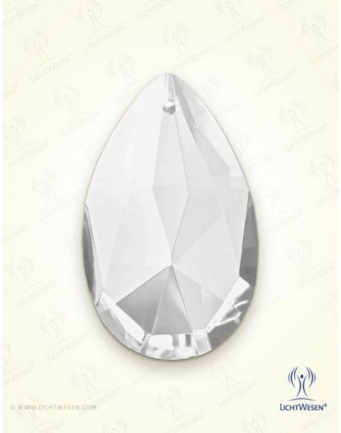 Bild von Schöpfungsstrahl Weiss, Kristalltropfen mit Goldclip