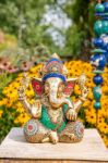 Bild von Ganesha Figur aus Messing, 30 cm